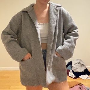 banana republic gray coat
